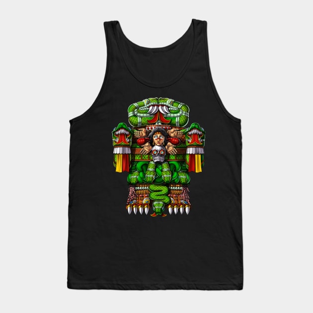 Aztec Goddess Coatlicue Tank Top by underheaven